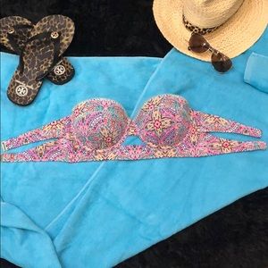 SHADE & SHORE PUSH UP BANDEAU BIKINI TOP